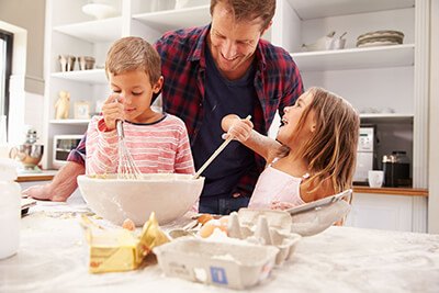 Family Kitchen Mixing